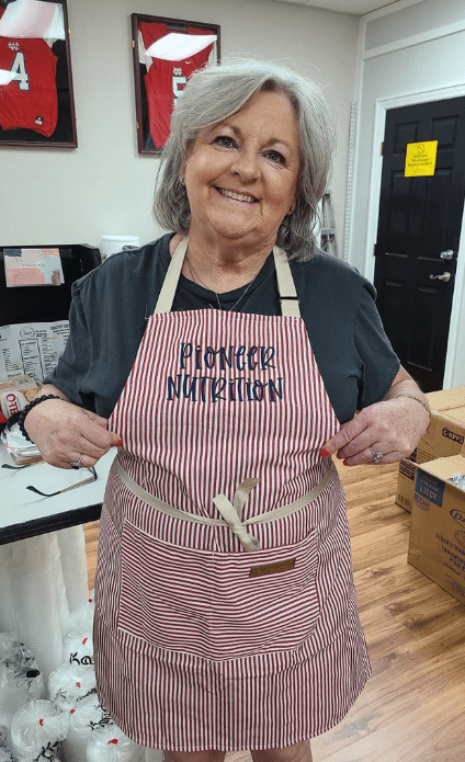 A picture showing Mimi the owner of Pioneer Nutrition