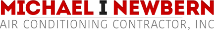 Michael I Newbern Air Conditioning Contractor company logo in red and black