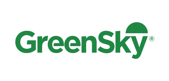 GreenSky logo in green text with registered trademark symbol