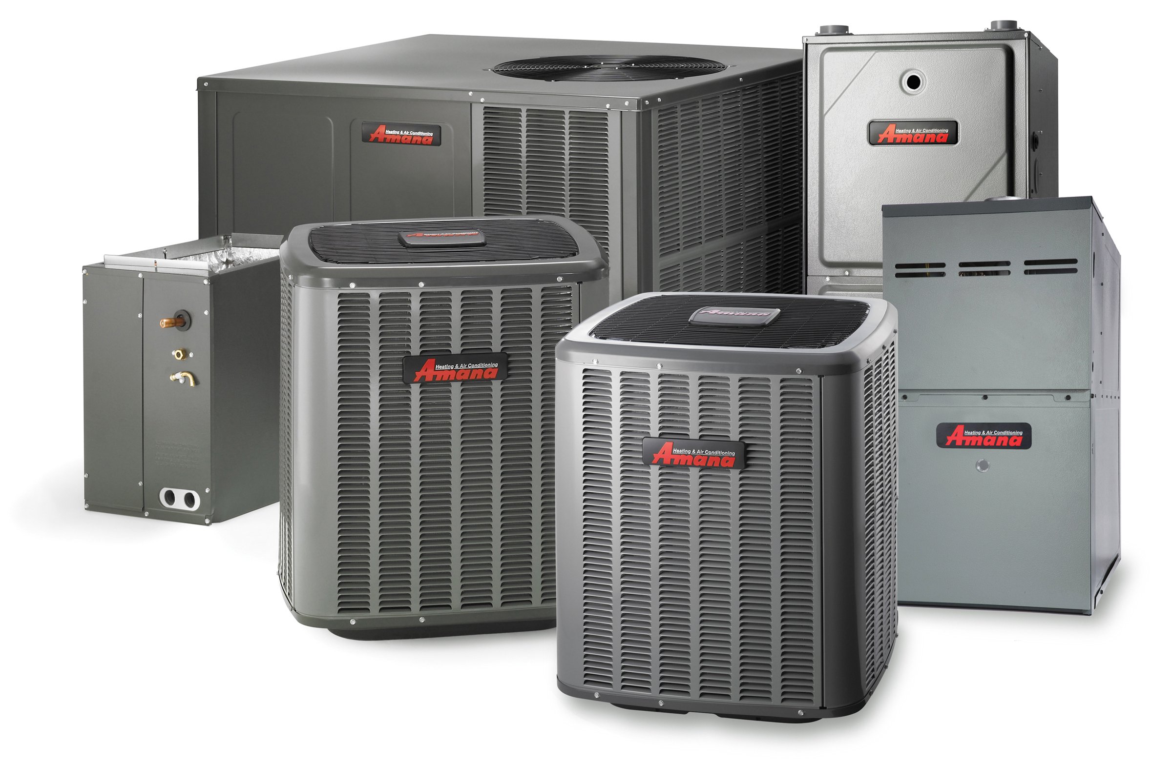 Amana HVAC equipment including outdoor and indoor units