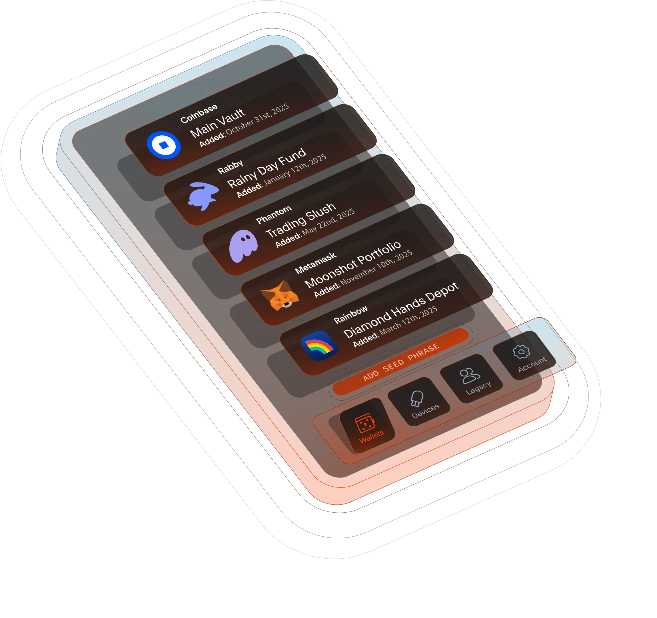 3D illustration of a smartphone displaying a cryptocurrency or financial dashboard.