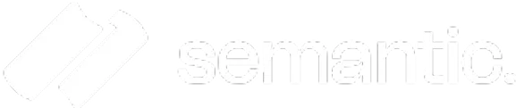 Semantic logo in white on a dark background