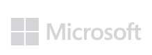 Microsoft logo in white on a dark background.