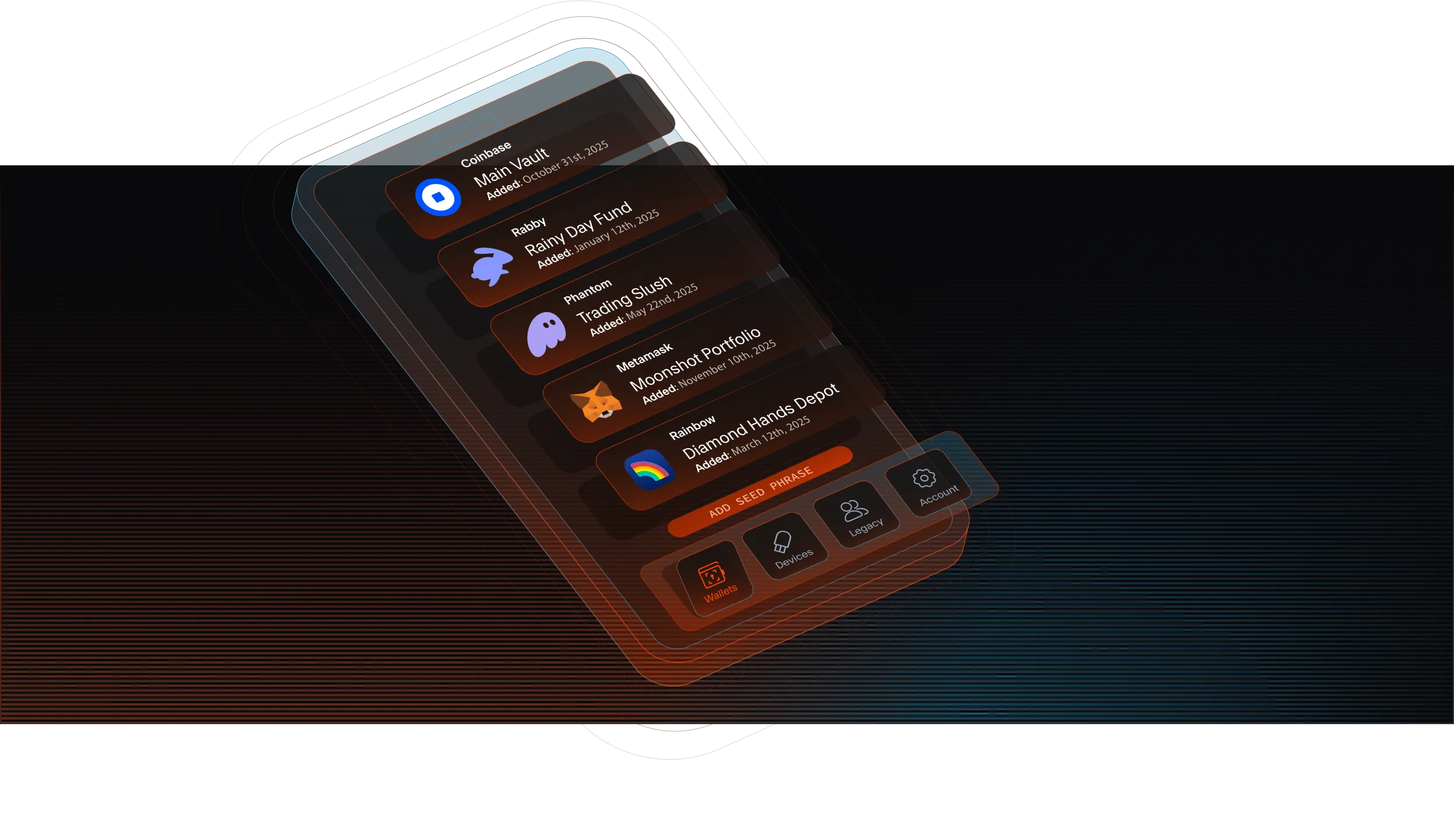 3D illustration of a smartphone displaying a finance or crypto dashboard.