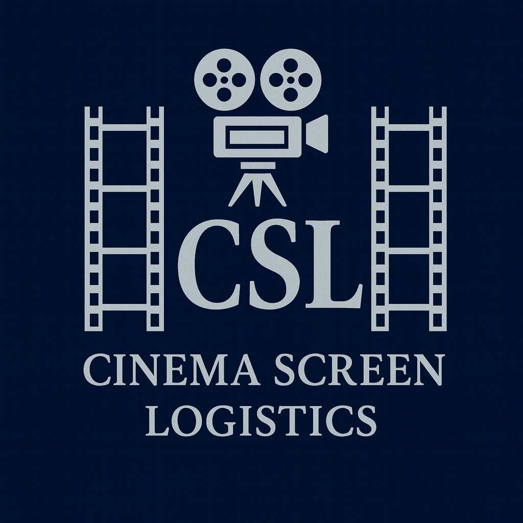 Cinema Screen Logistics (CSL) logo – UK TV and film transport agency supplying HGV swing drivers and unit moves for production and facilities companies.