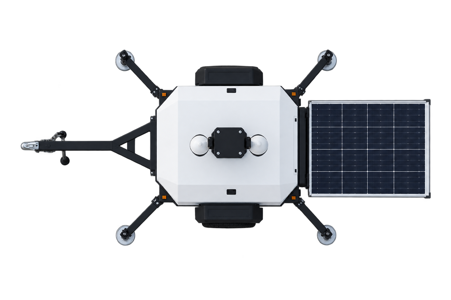 VendoorHub camera trailer, top-down view