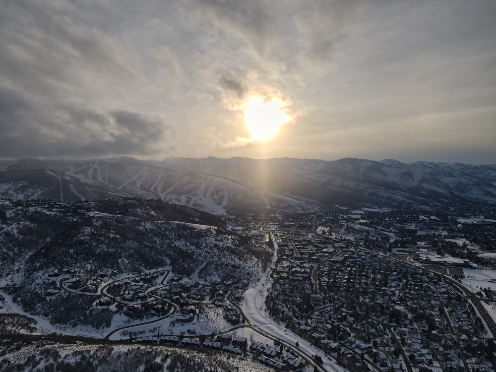 Drone photograph of Park City Utah