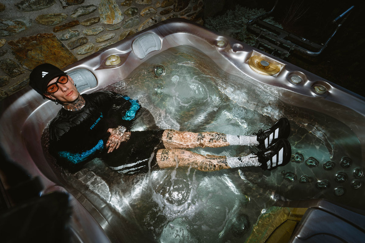 Photographie de Quentin Joly. Sportif dans une jacuzzi.