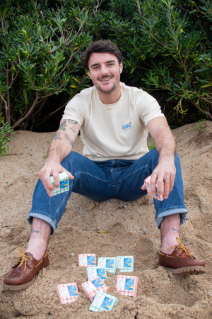 Baptiste Germain lors du shooting photo pour la marque Les Gars du Sud