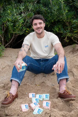 Baptiste Germain lors du shooting photo pour la marque Les Gars du Sud
