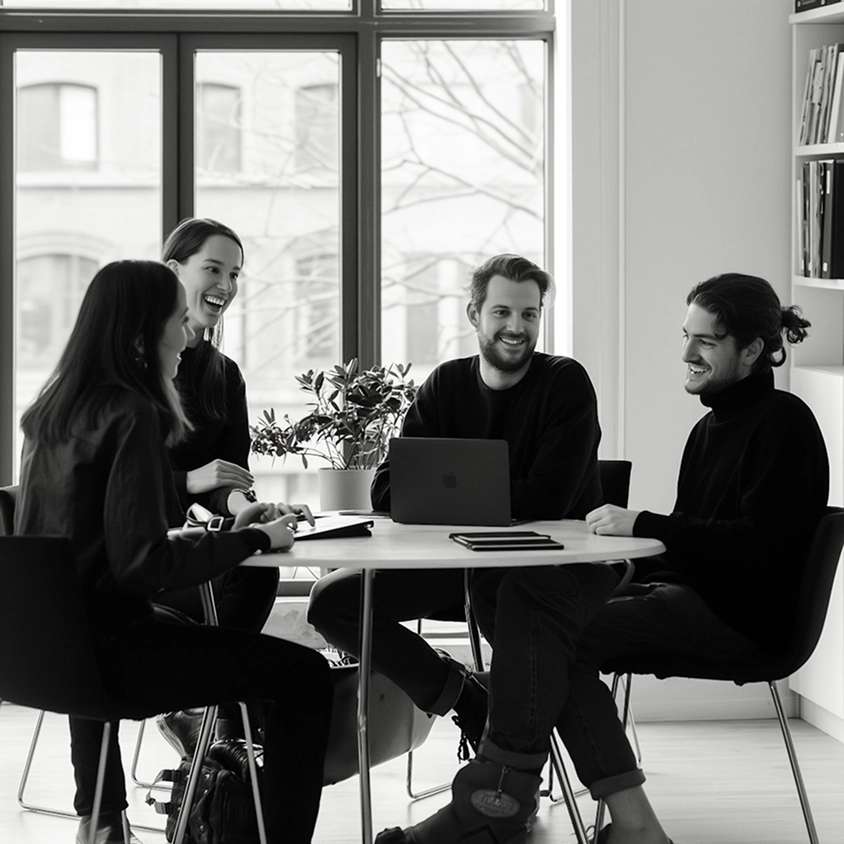 Some Person Sitting and Talking 