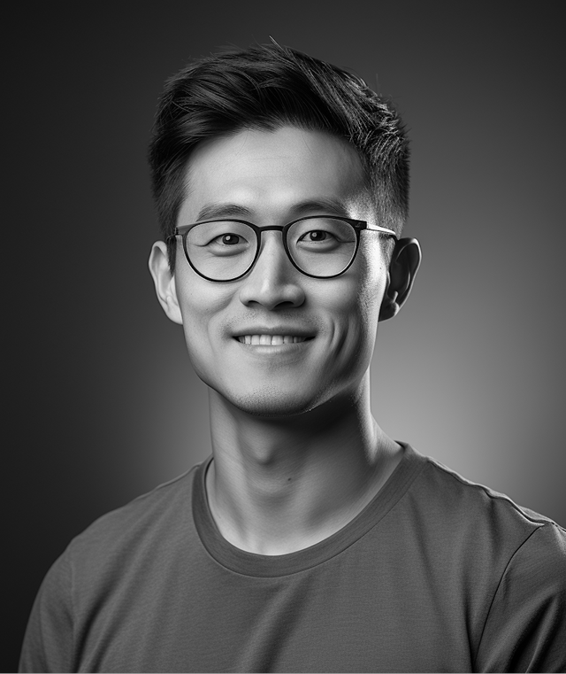 Black and white Image of A Person