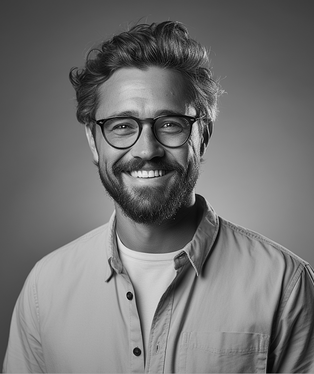 Black and white Image of A Person