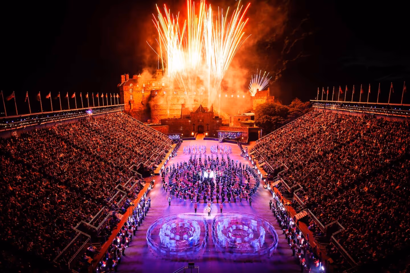 Fireworks during the Edinburgh Military Tattoo event