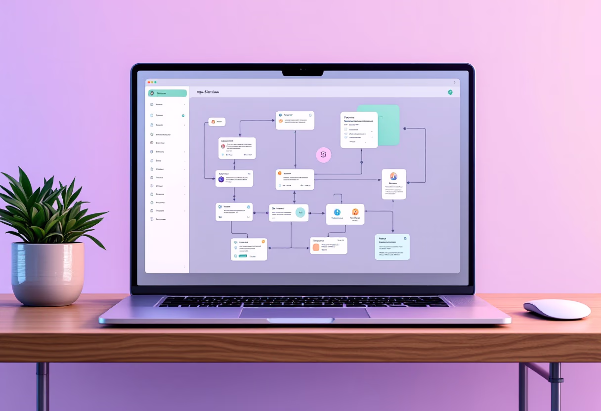 [interface] graphic design of app flow diagram (for a consumer apps)