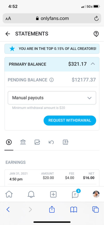 Cat poti castiga din OnlyFans cu AroaAgency, dovezi de la clienti, 2