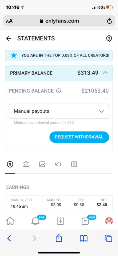 Cat poti castiga din OnlyFans cu AroaAgency, dovezi de la clienti, 1