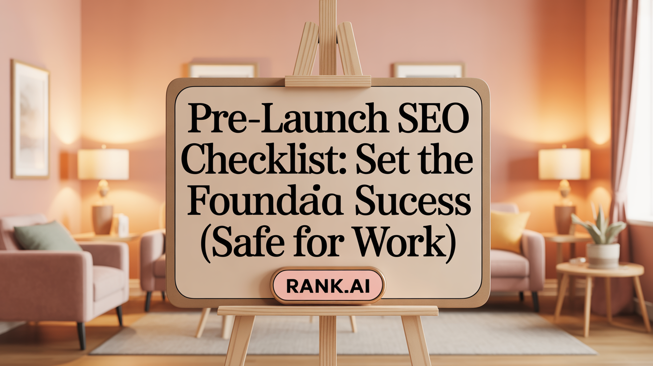 Pre-Launch SEO Checklist: Set the Foundation for Success