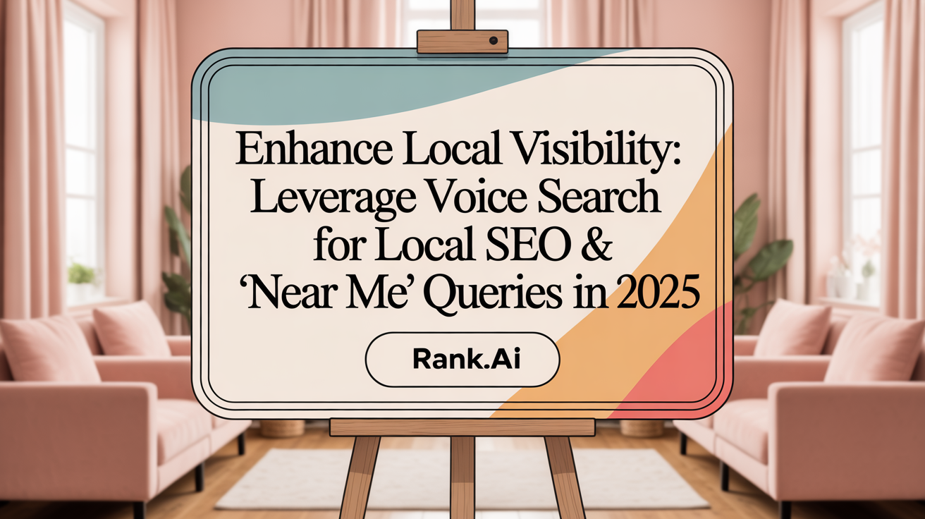 Enhance Local Visibility: Leverage Voice Search for Local SEO &amp; 'Near Me' Queries in 2025