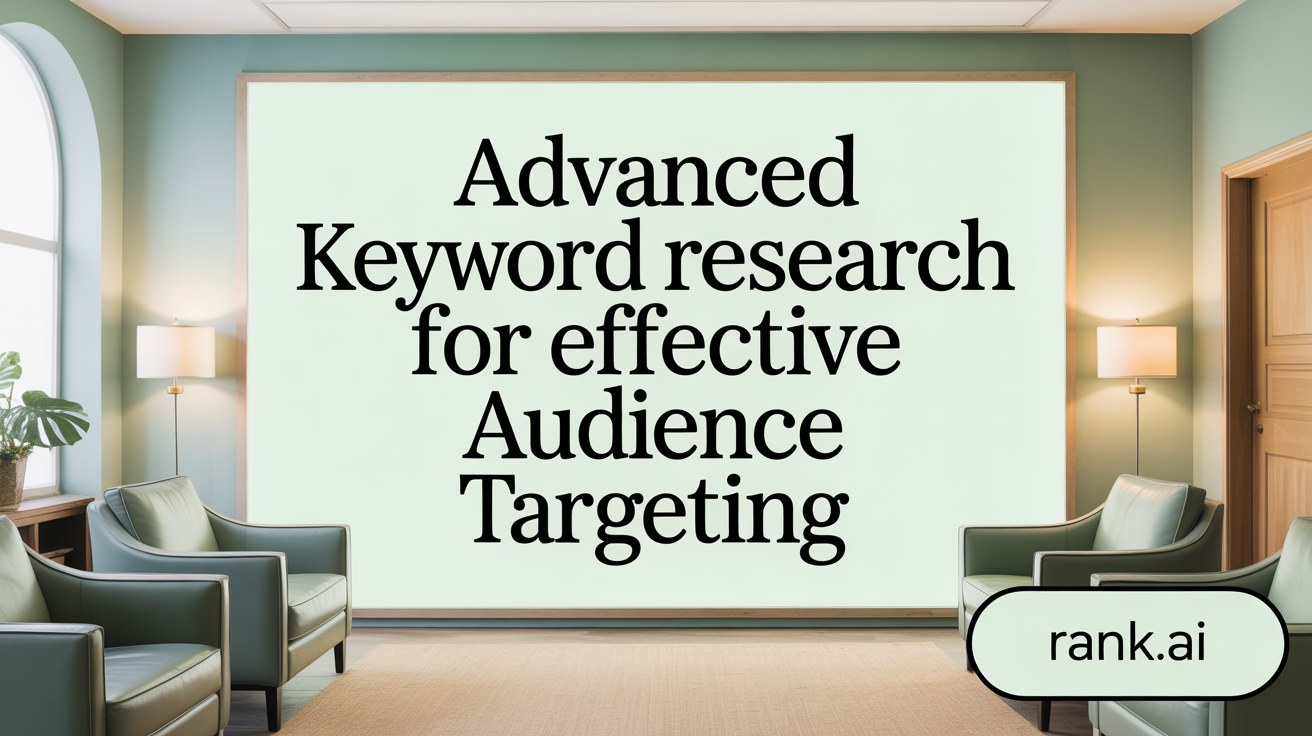 Advanced Keyword Research for Precise Audience Targeting