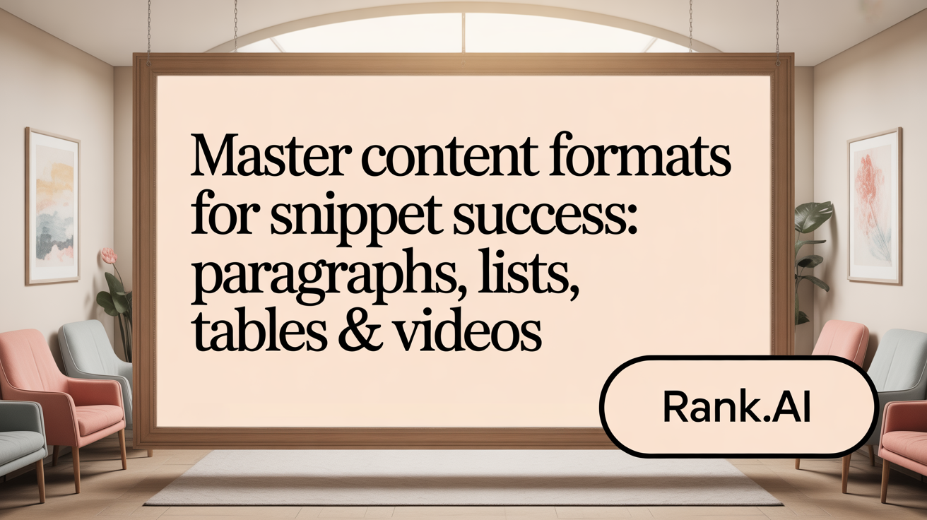 Master Content Formats for Snippet Success: Paragraphs, Lists, Tables &amp; Videos