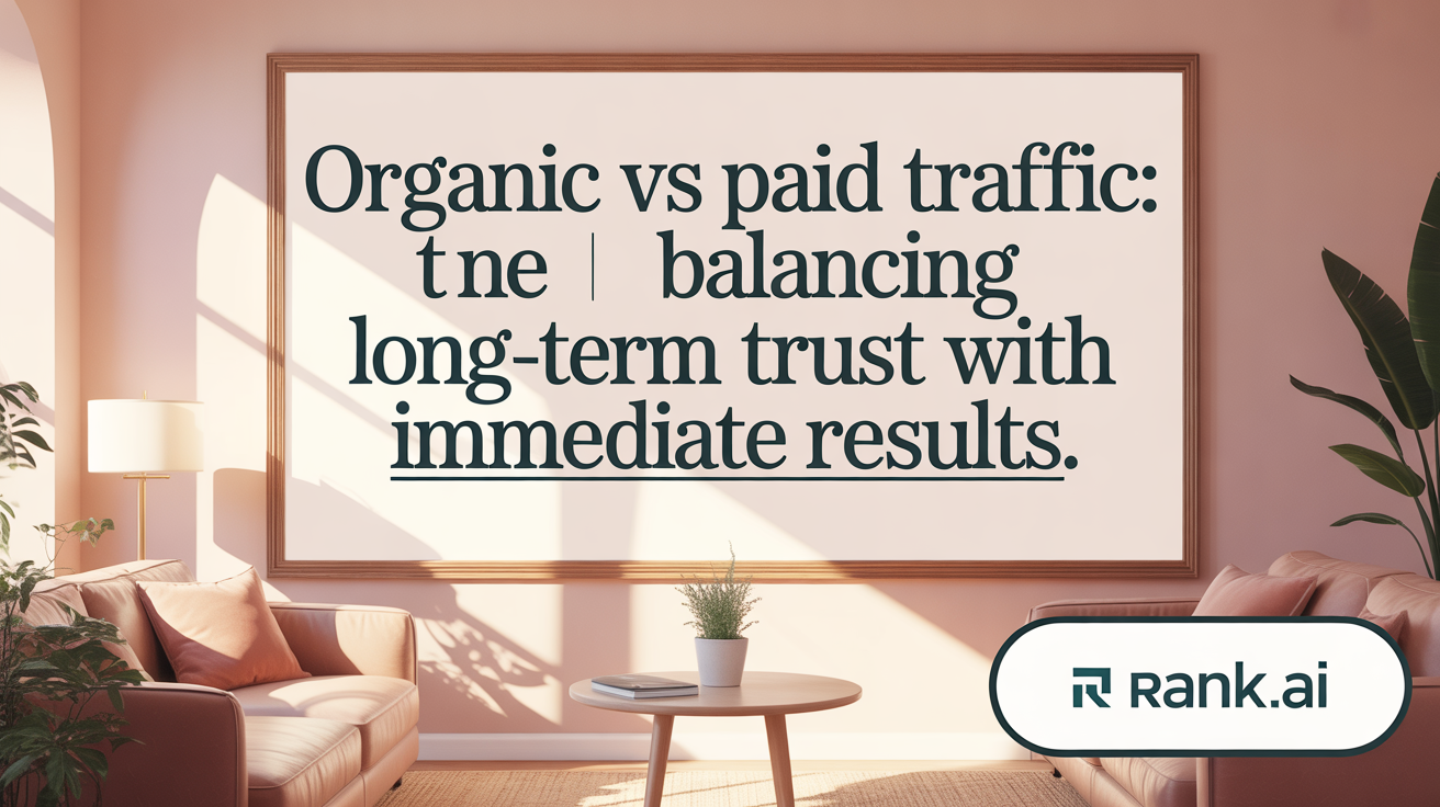 Organic vs Paid Traffic: Balance Long-Term Trust with Immediate Results