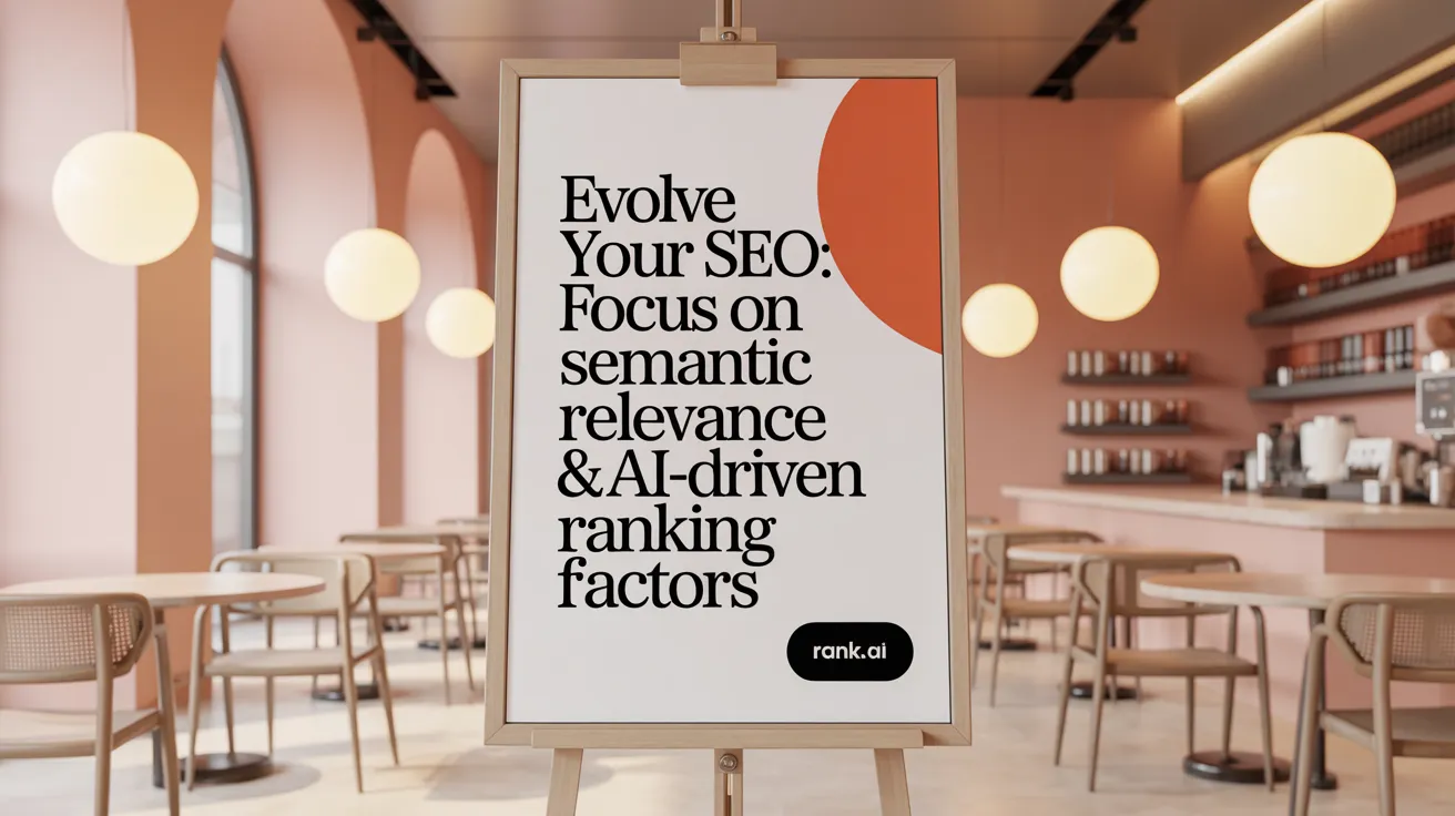 Evolve Your SEO: Focus on Semantic Relevance & AI-Driven Ranking Factors