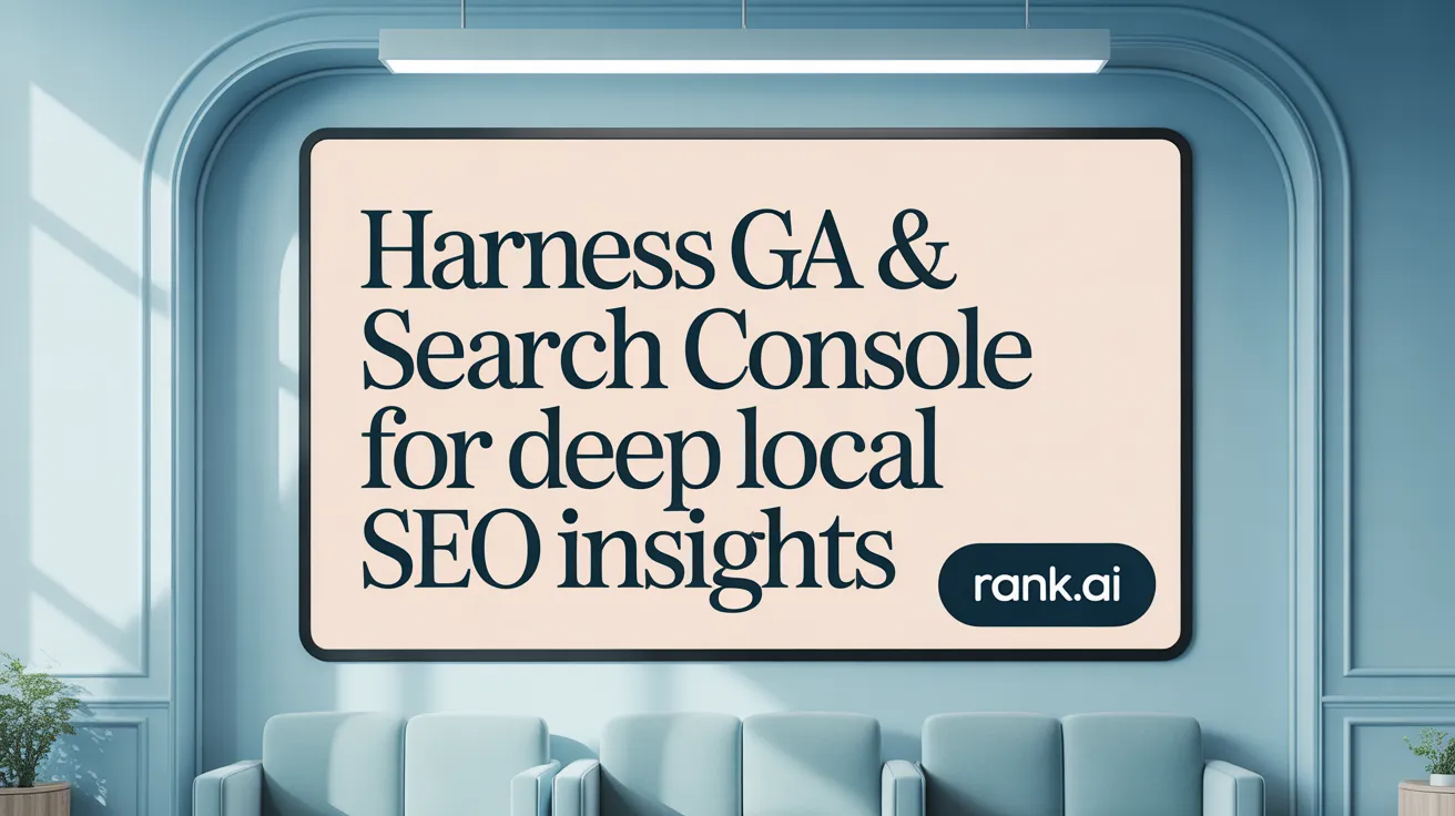 Harness GA & Search Console for Deep Local SEO Insights
