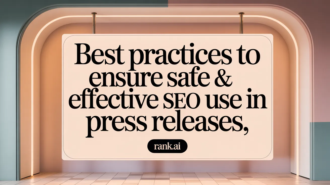 Best Practices to Ensure Safe & Effective SEO Use in Press Releases