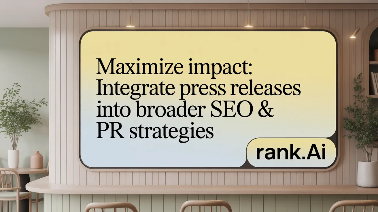 Maximize Impact: Integrate Press Releases into Broader SEO & PR Strategies