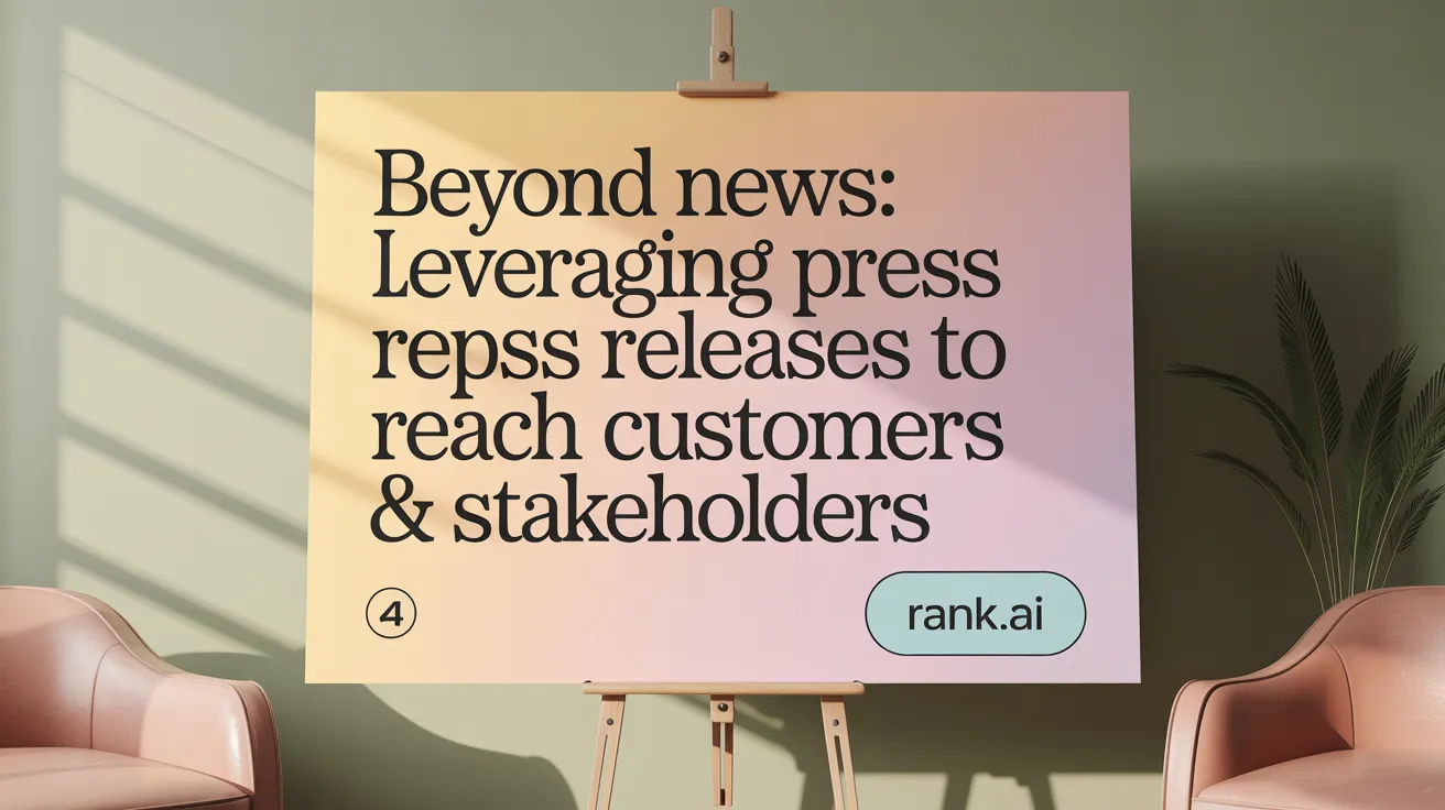 Beyond News: Leveraging Press Releases to Reach Customers & Stakeholders
