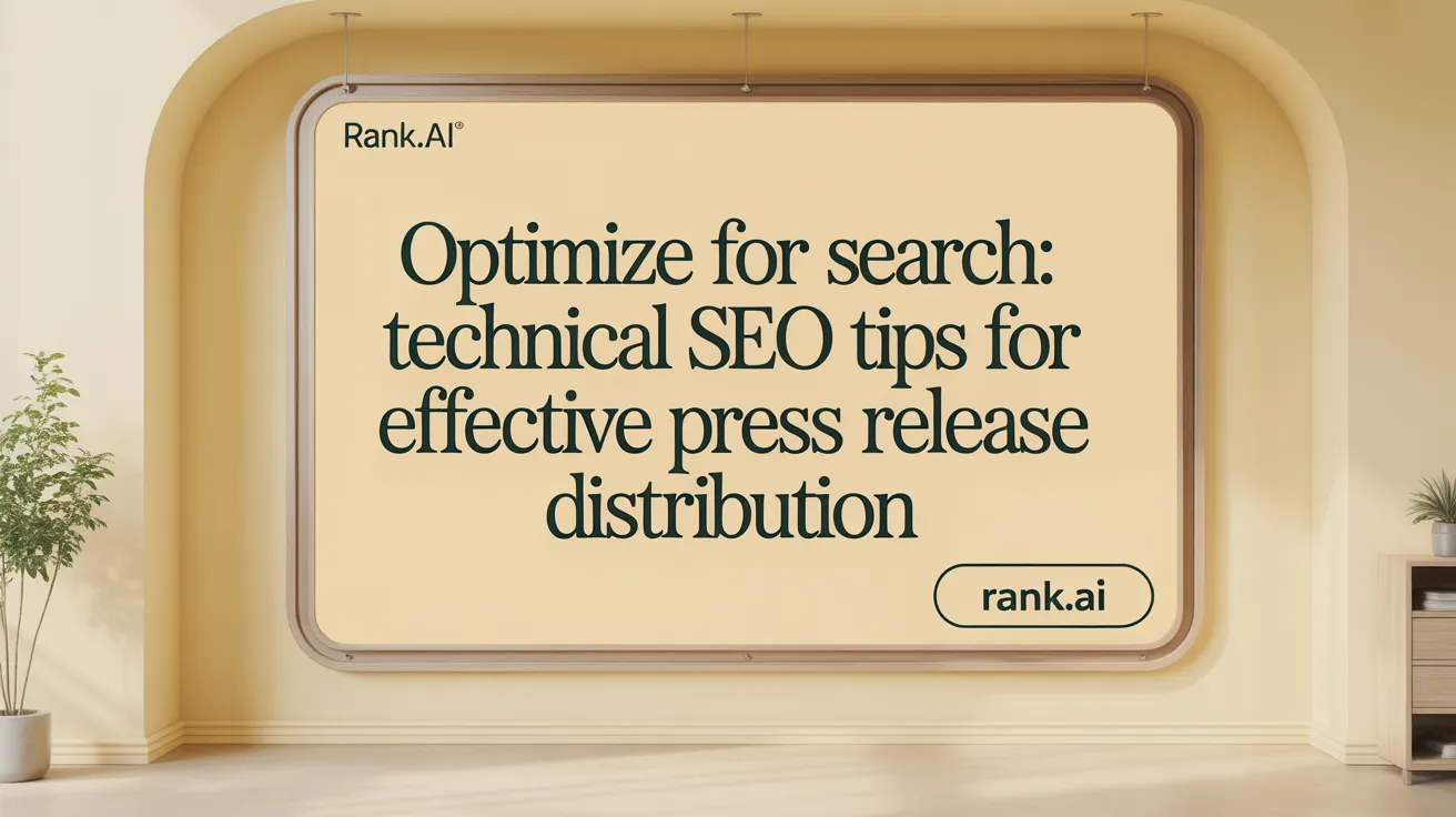 Optimize for Search: Technical SEO Tips for Effective Press Release Distribution