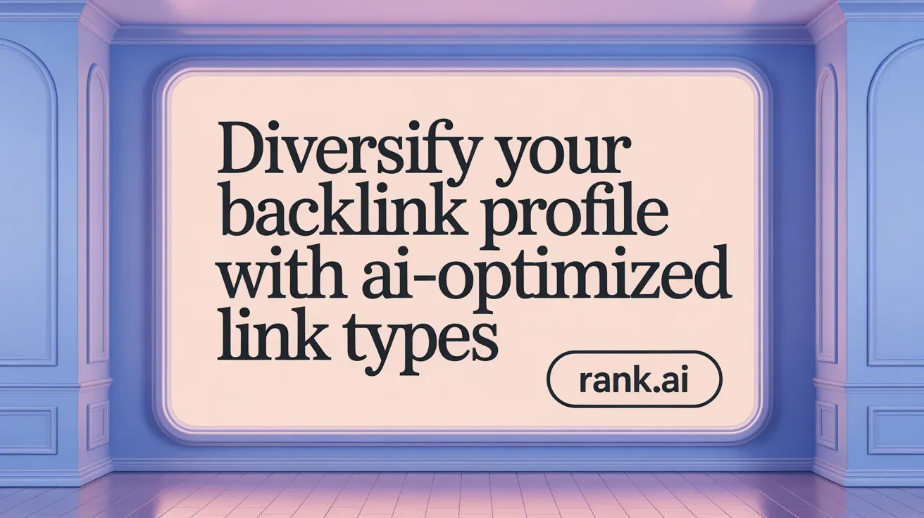 Diversify Your Backlink Profile with AI-Optimized Link Types