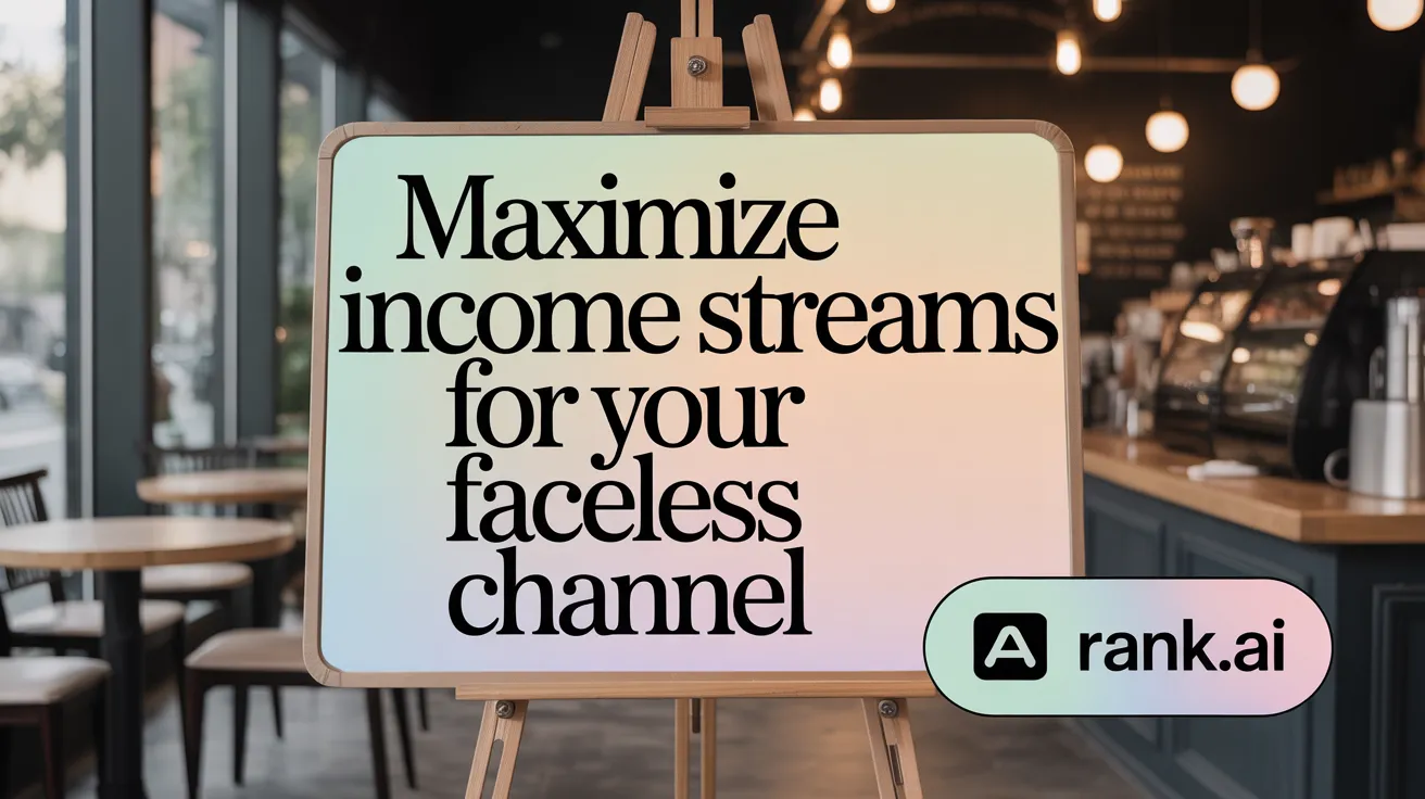 Maximize Income Streams for Your Faceless Channel