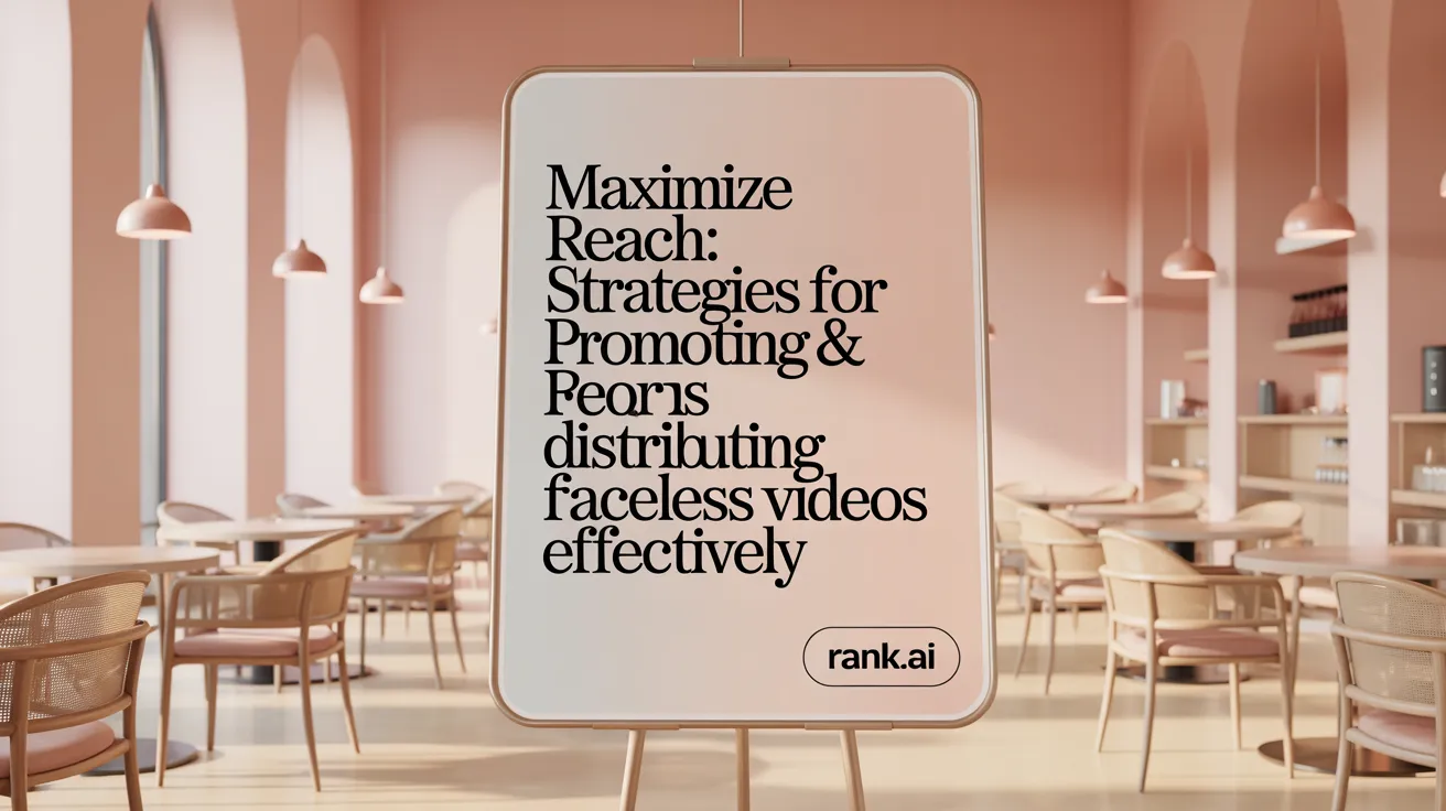 Maximize Reach: Strategies for Promoting & Distributing Faceless Videos Effectively