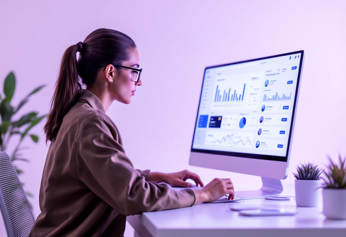 image of people using different software modules (for a b2b saas)