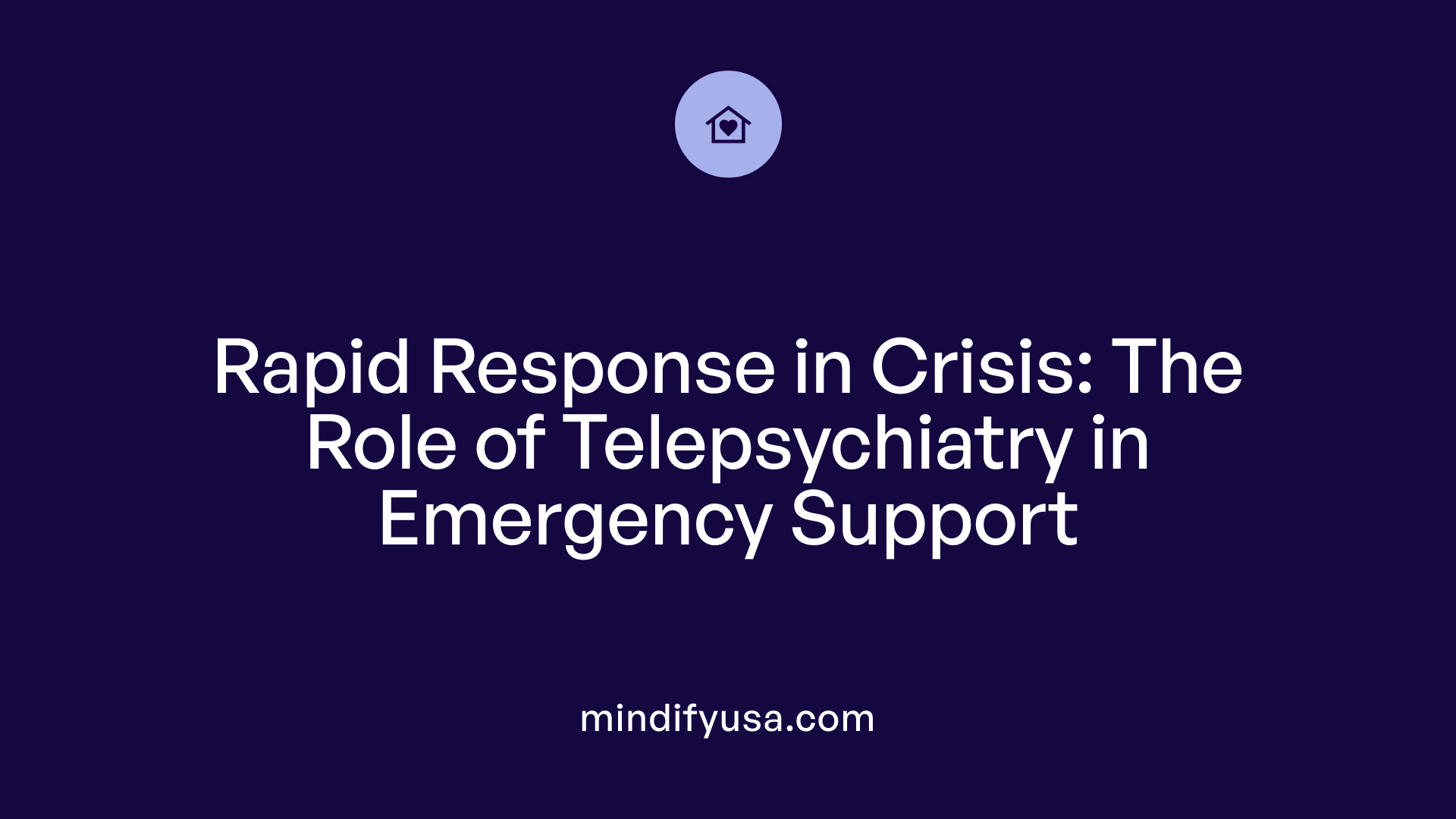 Rapid Response in Crisis: The Role of Telepsychiatry in Emergency Support