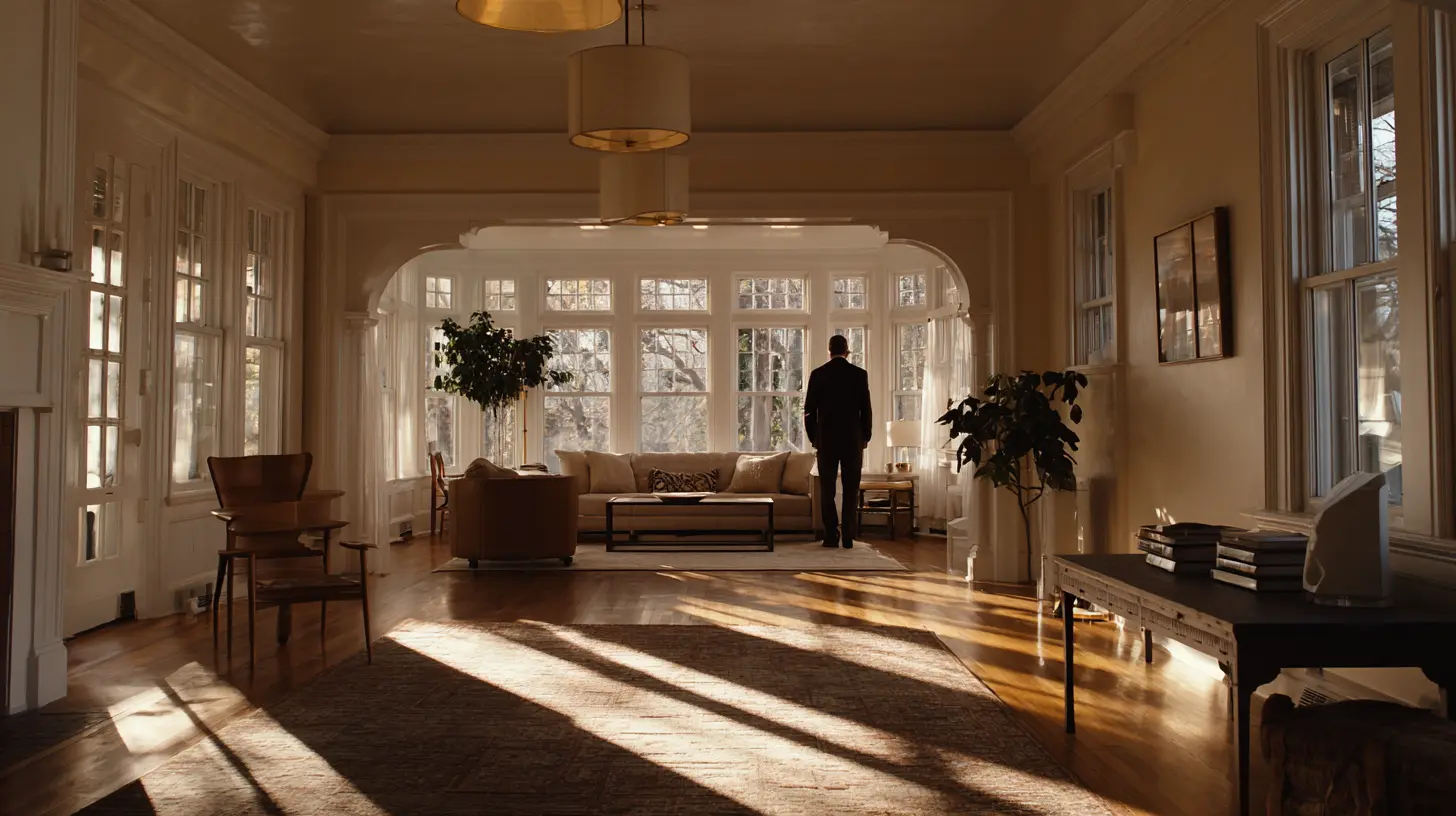 Technician standing inside a renovated older Bronxville home with large windows and natural sunlight, representing HVAC comfort challenges in historic Westchester properties