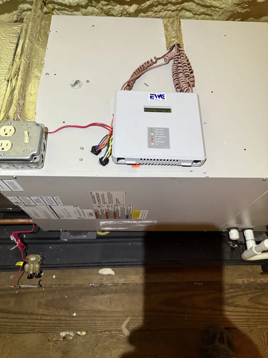 Air-handler control compartment and electrical connections during residential HVAC startup