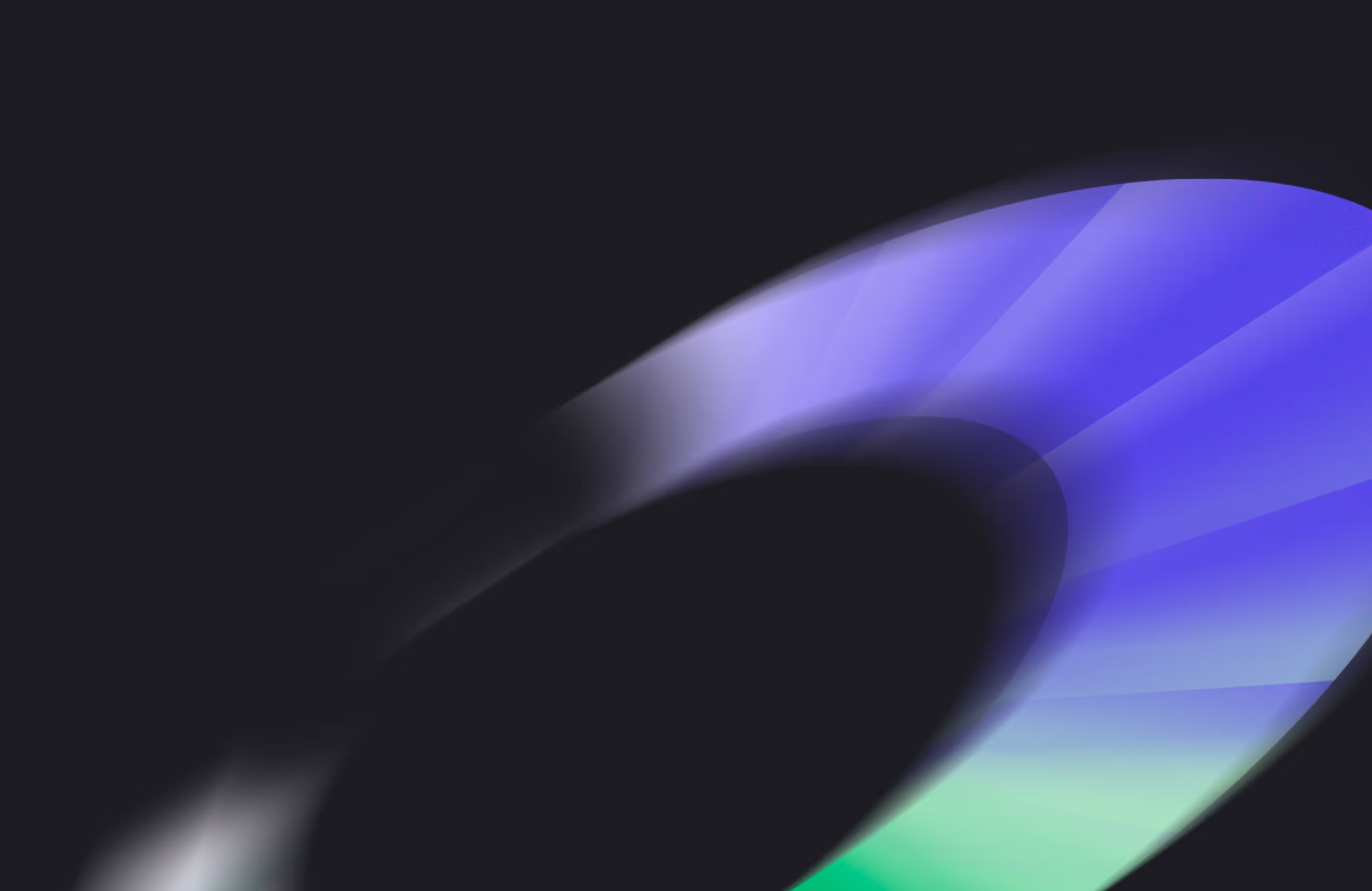 Super graphic that is round with blue and green tones