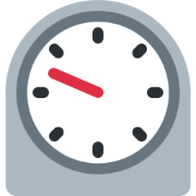 A timer clock showing time and a red line with time expiring.