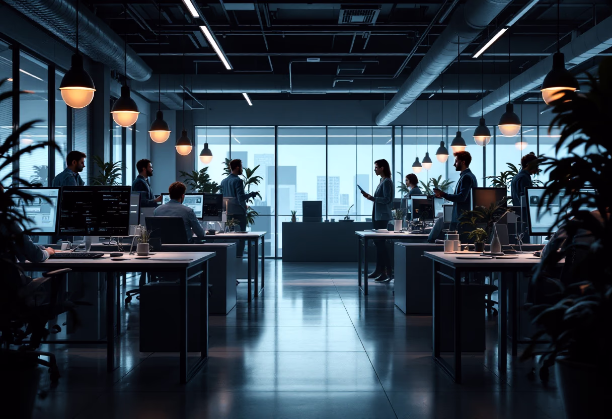 image of busy office environment (for a hr tech) [background image]