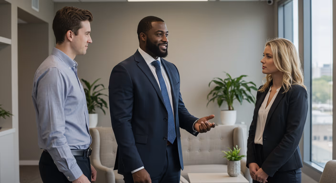 Consultants in a meeting