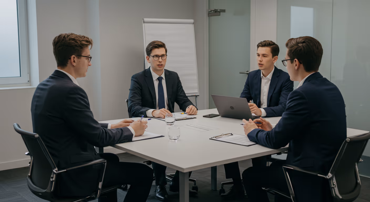 Consultants in a meeting