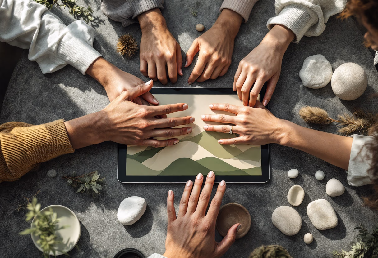 image of students collaborating on a project (for a edtech)