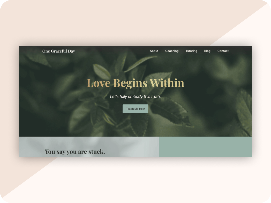 One Graceful Day home page