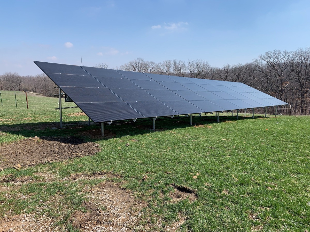 Lifetime Solar ground-mount agricultural solar array installed on Midwest farm