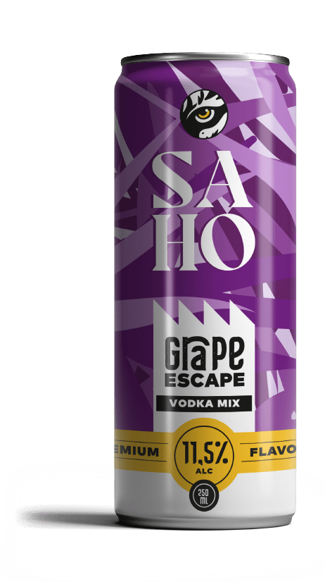 SaHo Grape Escape 250ml Dose – Vodka-Mix mit Traubengeschmack, 11,5% Alkohol