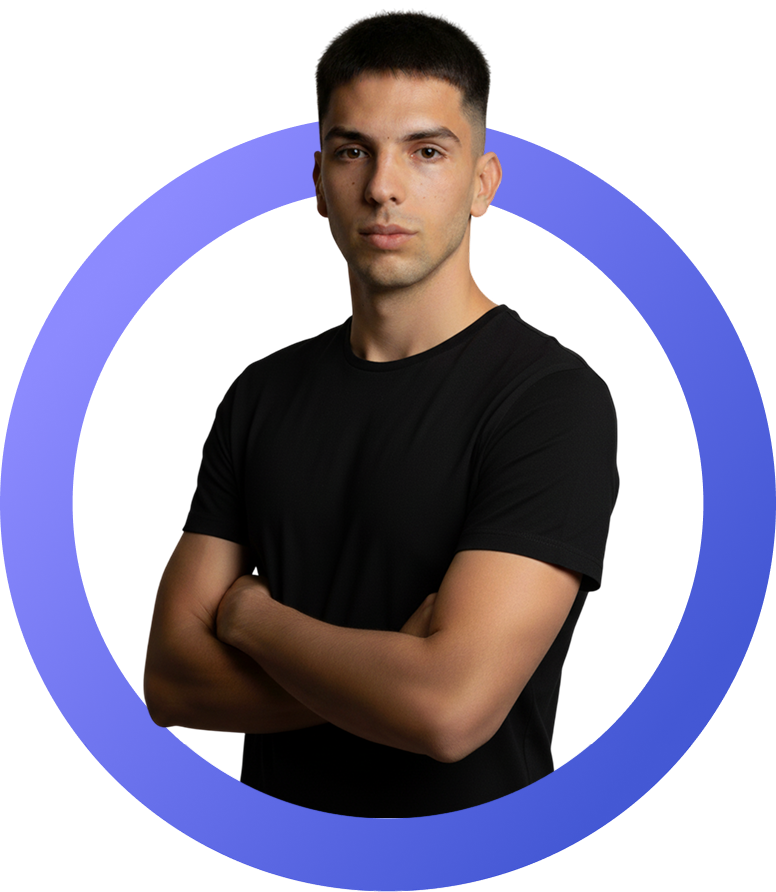 hero image with circle