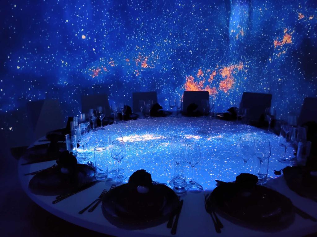 image of performers at an intimate theater (for an entertainment company)